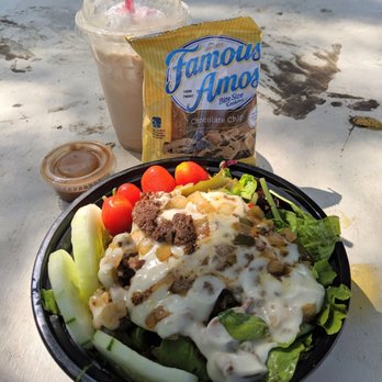 The Philly - Philly salad with vinegrette, mocha milkshake, and cookies - Food Trucks Near Me