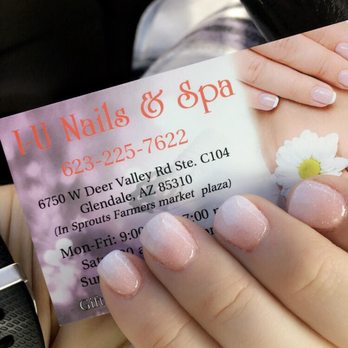 I-U Nails & Spa - My final nail and their business card. - Nail Salons Near Me - Glendale, Arizona