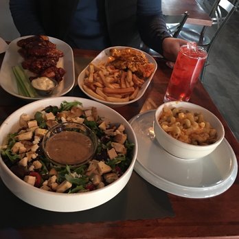 Fusion On Main - Green Apple Walnut salad, mac and cheese, barbecue wings, and bang bang chicken tenders - New American Near Me - Allegany, New York Fusion On Main - Green Apple Walnut salad, mac and cheese, barbecue wings, and bang bang chicken tenders - New American Near Me - Allegany, New York
