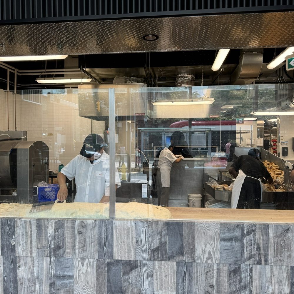 Open kitchen, live bagels! Open kitchen, live bagels!