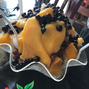 JJ Tea House - Shaved ice w boba egg pudding mango and red bean - Taiwanese Near Me - Columbia, South Carolina