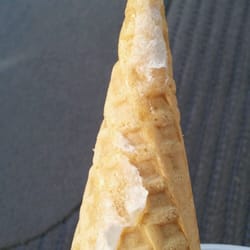 Rite Aid - I didn't mind the broken cone, but having paper stuck to it that wouldn't come off?? Ewww.