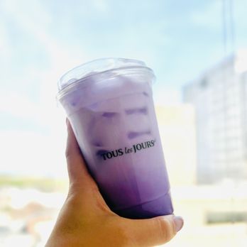 Tous Les Jours - Iced Ube Latte - Bakeries Near Me - New Haven, Connecticut Tous Les Jours - Iced Ube Latte - Bakeries Near Me - New Haven, Connecticut