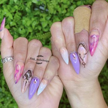 Pink Nails Design - Nail Salons Near Me - Westminster, California