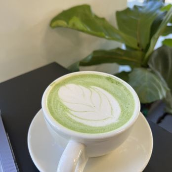 Vesta Coffee Roasters - Matcha latte with oat milk, slightly sweetened with simple syrup - Coffee & Tea Near Me - Las Vegas, Nevada
