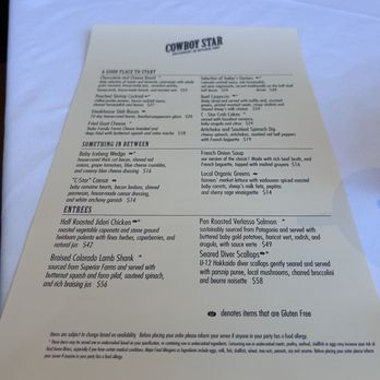 Cowboy Star - Menu - New American Near Me - Colorado Springs, Colorado Cowboy Star - Menu - New American Near Me - Colorado Springs, Colorado