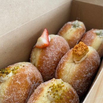 The Flour Box - Kheer (front), Fruity Pebbles (middle, left), Hokey Pokey/Honeycomb (middle, right), Coconut Kaya (back) - Bakeries Near Me - Seattle, Washington The Flour Box - Kheer (front), Fruity Pebbles (middle, left), Hokey Pokey/Honeycomb (middle, right), Coconut Kaya (back) - Bakeries Near Me - Seattle, Washington