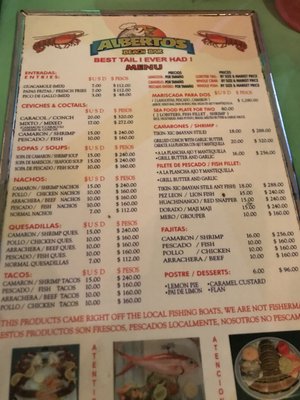 Menu photo 3 Alberto's Cozumel, ROO