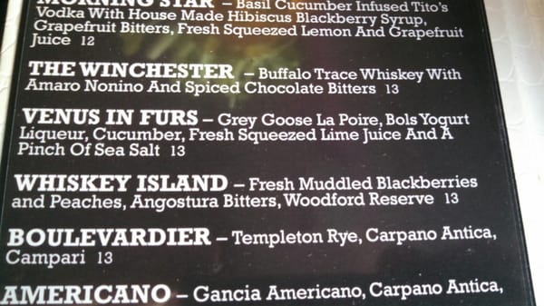 Menu photo 2 The Powder Room Los Angeles, CA Menu photo 2 The Powder Room Los Angeles, CA