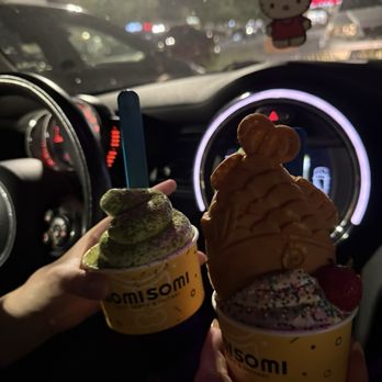 Somisomi - matcha, ube, banana milk with tayaki and custard - Desserts Near Me - Granada Hills, California