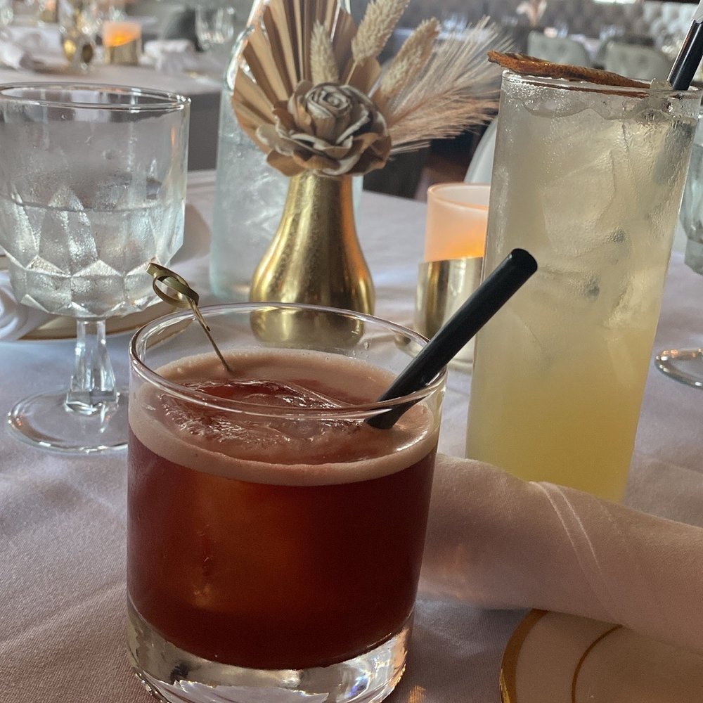 The West End - Paloma (tall glass) Dead Reckoning (short glass) - New American Near Me - Hyannis, Massachusetts The West End - Paloma (tall glass) Dead Reckoning (short glass) - New American Near Me - Hyannis, Massachusetts