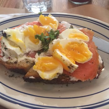 The Corner - the eggs come poached as whole eggs, I was so excited to eat I dug in to fast! - Cafes Near Me - Montclair, New Jersey