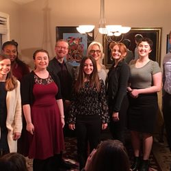 Greta's Music Studio - Youth Voice Recital with accompanist Rob Fishel (4th from left) and Greta (4th from right).