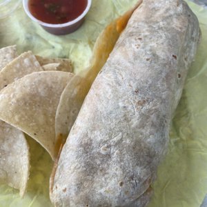 Photo of Campos Famous Burritos - Simi Valley, CA, United States. Chorizo burrito with potatoes cheese and beans