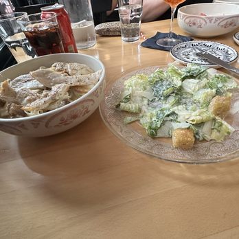 Corso Italian - What's with all the Chinese  bowels for main course and Caesar on  plate that way to warm .... Left how long?? - Italian Near Me - Arlington, Virginia
