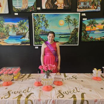 Arches Art Adventures - Our birthday girl at her table, in front of beautiful artwork. - Art Classes Near Me - Coconut Creek, Florida Arches Art Adventures - Our birthday girl at her table, in front of beautiful artwork. - Art Classes Near Me - Coconut Creek, Florida