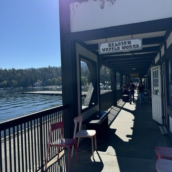 Belgian Waffle Works - Outside - Burgers Near Me - Lake Arrowhead, California Belgian Waffle Works - Outside - Burgers Near Me - Lake Arrowhead, California