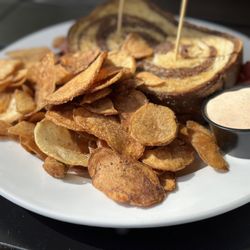 The Black Mountain Bistro - Reuben with kettle chips. The sandwich was perfection, but the chips were over cooked.