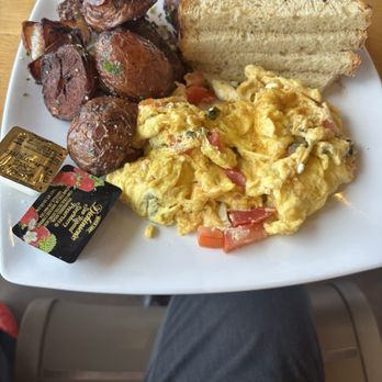 Caroline's Seaside Cafe by Giuseppe - Mediterranean Mediterranean Egg Scramble - Cafes Near Me - La Jolla, California