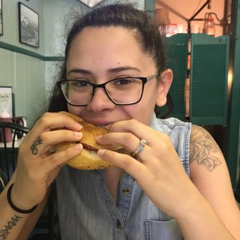 Danny's Place - Munching on a delicious Pork Roll sandwich! - New American Near Me - Ocean, New Jersey