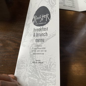 Rooster - Downtown - Menu Cover - Creperies Near Me - St. Louis, Missouri Rooster - Downtown - Menu Cover - Creperies Near Me - St. Louis, Missouri