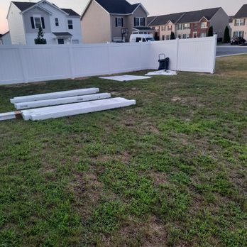 Castellanos Yard Services - Fence in progress - Landscaping Near Me