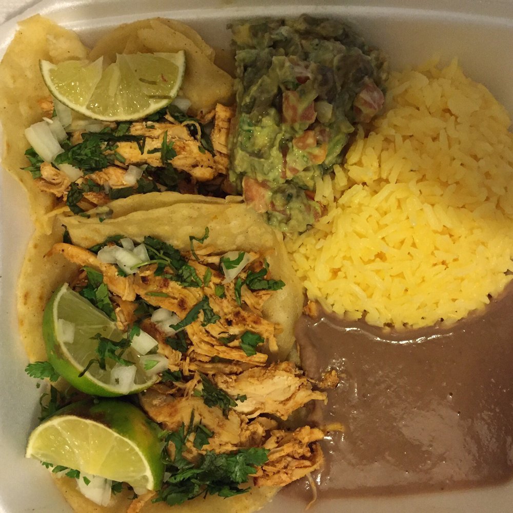 Adelitas - Chicken taco combo (beans, rice and guacamole) - Mexican Near Me - Vancouver, British Columbia Adelitas - Chicken taco combo (beans, rice and guacamole) - Mexican Near Me - Vancouver, British Columbia