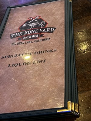 Menu photo 4 The Bone Yard Bar & Grill Big Bear Lake, CA