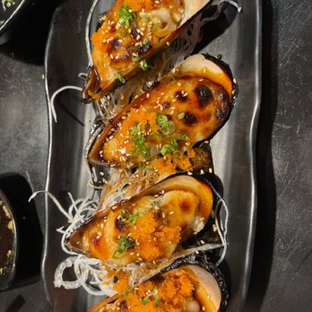 BAD Sushi - a platter of grilled oysters - Japanese Near Me - Los Angeles, California BAD Sushi - a platter of grilled oysters - Japanese Near Me - Los Angeles, California
