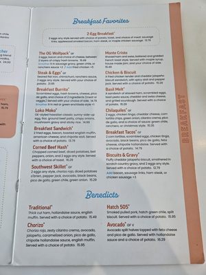 Menu photo 4 Over Easy - Paradise Valley Phoenix, AZ