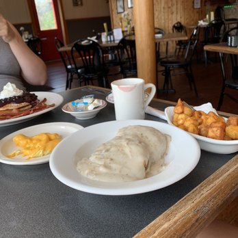 Nags Head Cafe - Biscuit with gravy with cheese eggs and home fries - American Near Me - Nags Head, North Carolina Nags Head Cafe - Biscuit with gravy with cheese eggs and home fries - American Near Me - Nags Head, North Carolina