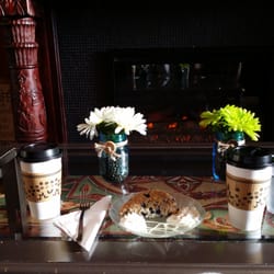 The Java Bean Cafe - Cappuccino and blueberry scone