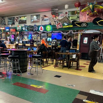 John's Marketplace - The bar area has 10 taps, table seating and the stools up by the counter. Grill from the back kitchen serves hot food too. - Beer, Wine & Spirits Near Me - Portland, Oregon