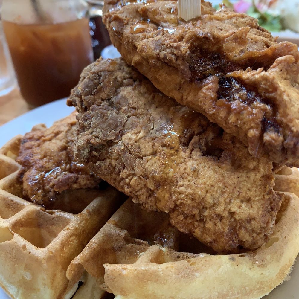 Harney Street Cafe - Chicken and waffle, Bloody Mary too - Cafes Near Me - Portland, Oregon