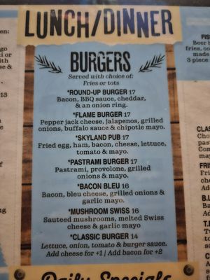 Menu photo 2 Skyland Pub Bar & Grill Troutdale, OR Menu photo 2 Skyland Pub Bar & Grill Troutdale, OR
