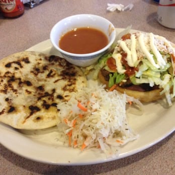 El Catracho - This is one pupusa and one sopa. They're only $2.00 each! - Honduran Near Me - Detroit, Michigan El Catracho - This is one pupusa and one sopa. They're only $2.00 each! - Honduran Near Me - Detroit, Michigan