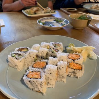 Shogun - Top roll: salmon avocado Bottom roll: crunchy roll - Japanese Near Me - Metairie, Louisiana Shogun - Top roll: salmon avocado Bottom roll: crunchy roll - Japanese Near Me - Metairie, Louisiana