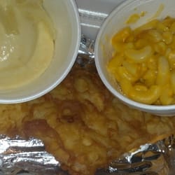 Saint Aiden Parish - Fish, mac n cheese, & peirogies. Yum!