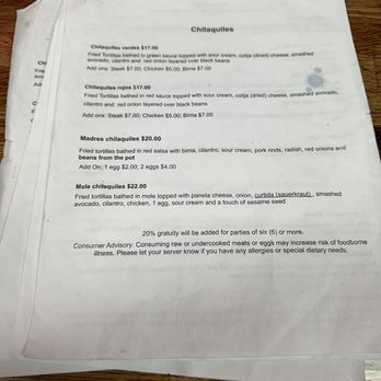 Madres Brunch - Poor looking menu - Breakfast & Brunch Near Me - Whittier, California Madres Brunch - Poor looking menu - Breakfast & Brunch Near Me - Whittier, California