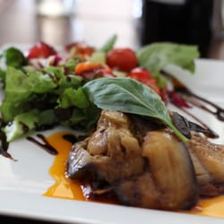 Black Sheep Bistro - Aubergine timbale - a bit mushy