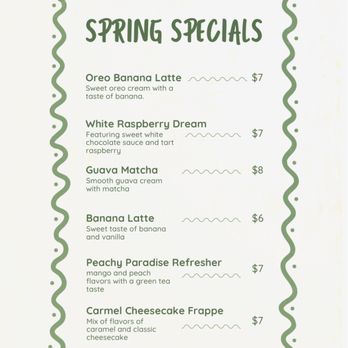 Cafe Sonrisa - Our spring menu! Only available limited time! - Coffee & Tea Near Me - Oklahoma City, Oklahoma Cafe Sonrisa - Our spring menu! Only available limited time! - Coffee & Tea Near Me - Oklahoma City, Oklahoma