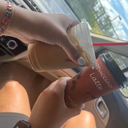 Beautiful Coffee - Lavender Iced Oatmilk Latte and Lavendar Mocha Latte