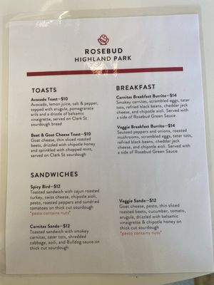 Menu photo 3 Rosebud Coffee Los Angeles, CA Menu photo 3 Rosebud Coffee Los Angeles, CA