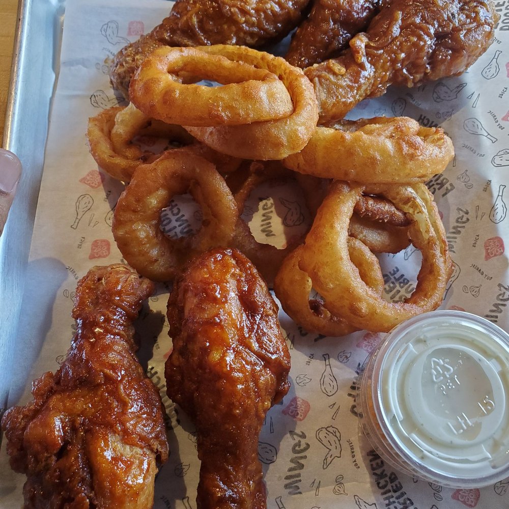 Bonchon - 5 order of drums and onion rings - Korean Near Me - Artesia, California