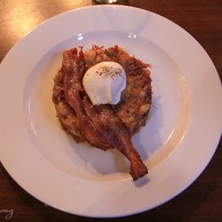 Mr Thomas's Chop House - Mr. Thomas's famous corned beef hash - "10 days in the making - served with sauteed potatoes & creamed onions, soft poached egg&crispy bacon