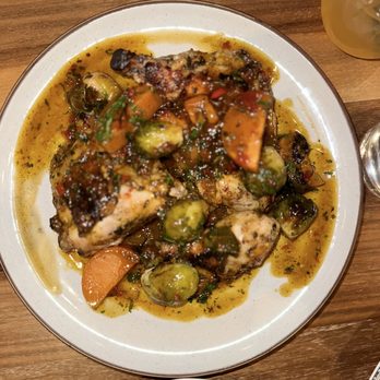 Virtue Restaurant - Half Chicken with brussel sprouts - Southern Near Me - Chicago, Illinois Virtue Restaurant - Half Chicken with brussel sprouts - Southern Near Me - Chicago, Illinois