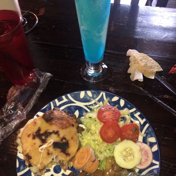 Dona Leti's - Beef Gordita and a blu margarita. - Cocktail Bars Near Me - Houston, Texas