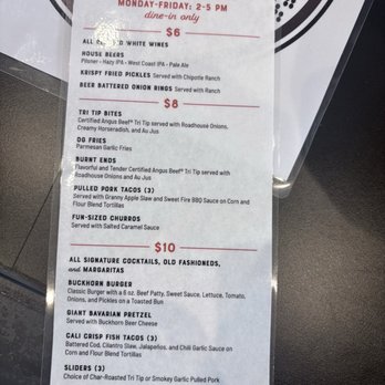 Buckhorn BBQ + Grill - Happy hour menu - Barbeque Near Me - Dixon, California
