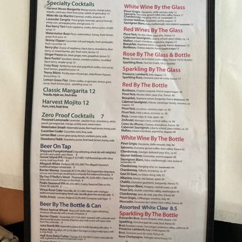 Harvest Kitchen - Drink menu - New American Near Me - New York, New York Harvest Kitchen - Drink menu - New American Near Me - New York, New York