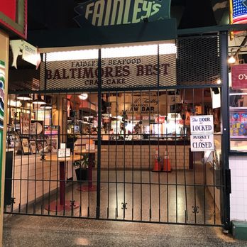 Faidley's Seafood - Almost 10 AM and still closed - Seafood Markets Near Me - Baltimore, Maryland Faidley's Seafood - Almost 10 AM and still closed - Seafood Markets Near Me - Baltimore, Maryland